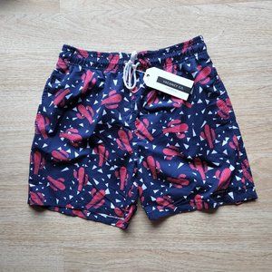 NWT Vacancy Co. Australia Cactus Swim Trunk Drawstring Waterproof Pocket